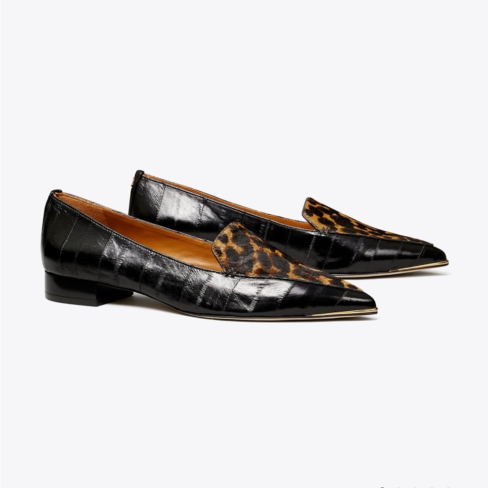 Tory Burch Lila Gold-Tip Toe Loafer